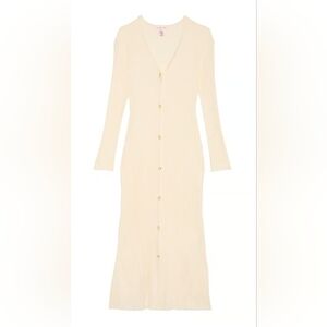 Luxe Crème Knit Cardigan Dress
